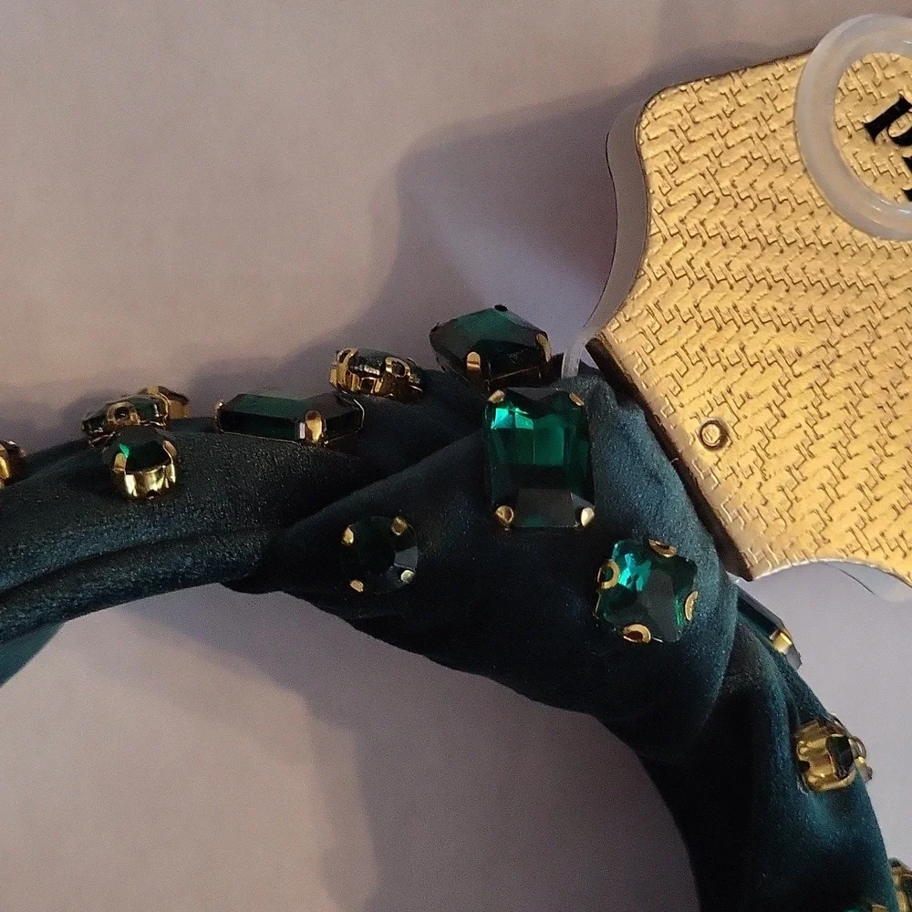 Piper K Emerald Green Jeweled Headband VELVET BRAND NEW RT Le